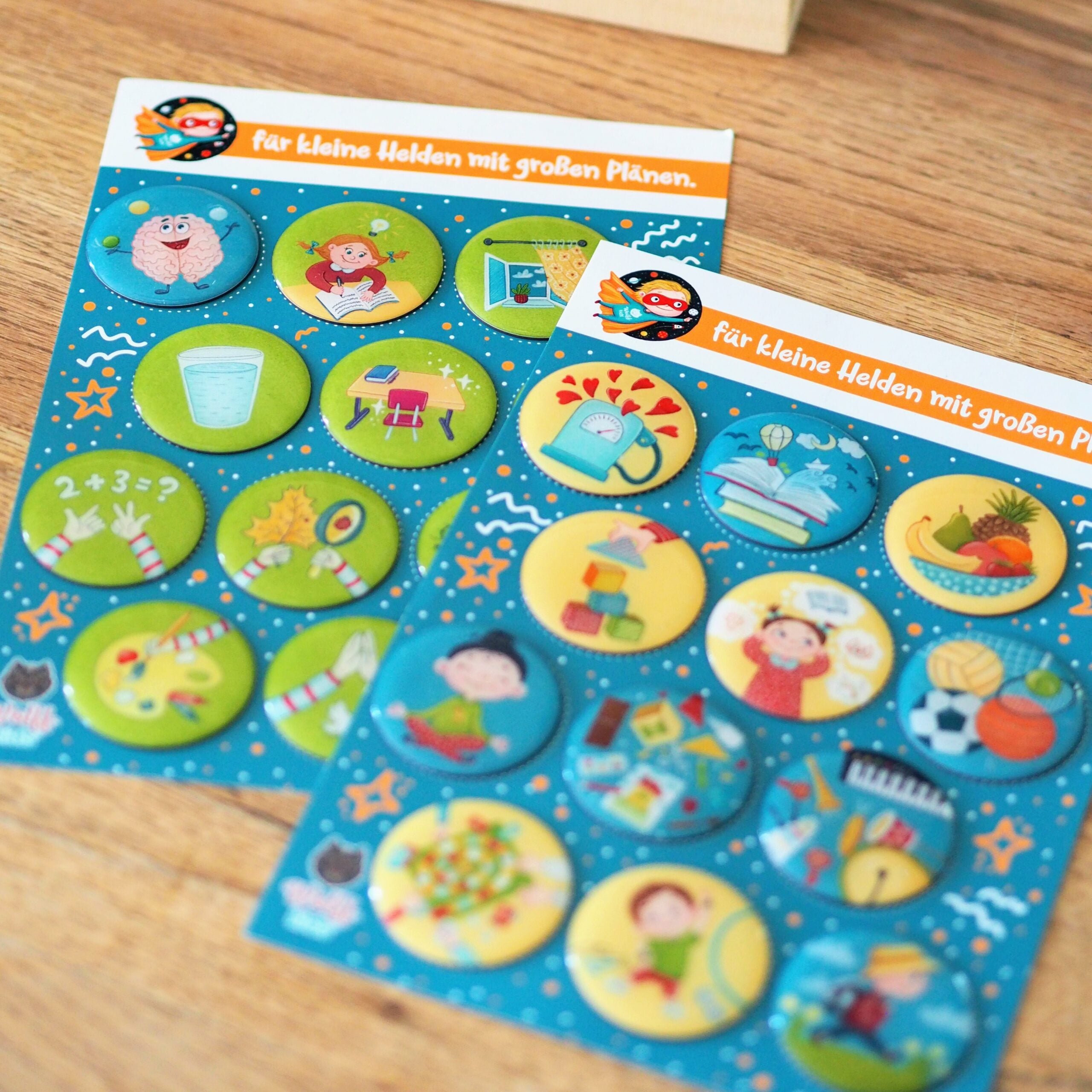 24 Hausaufgabenmagnete inkl. 8 Erledigtsterne gratis , 4cm